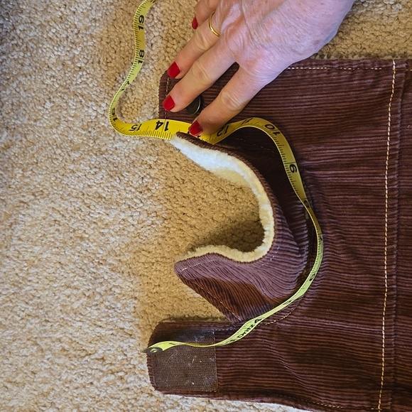 Dog vest Size XS chocolate corduroy w/fleece lining - Picture 6 of 9